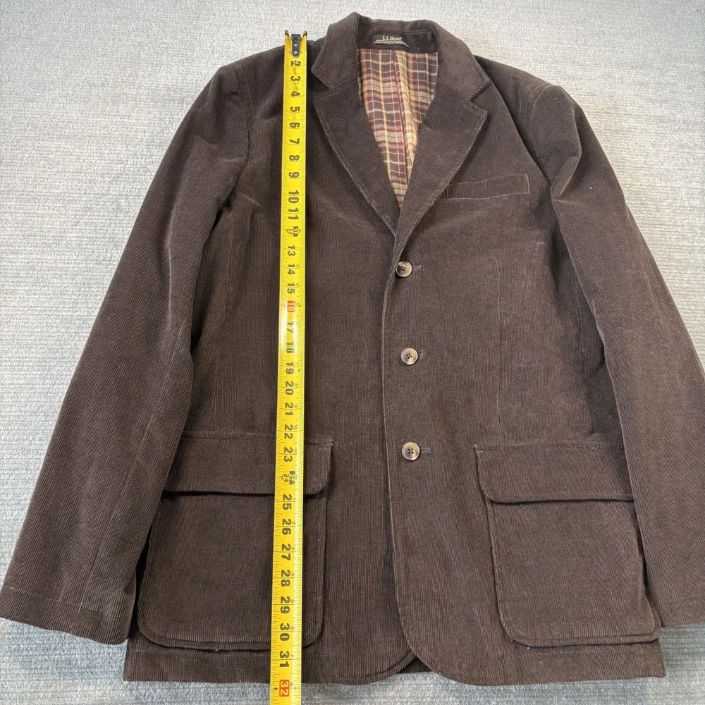 LL Bean Sports Coat Men 42 Tall Chocolate Brown Corduroy Jacket Outdoors Academy